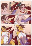 anthro bandai_namco bodily_fluids bottomwear breast_grab breast_growth breast_play breast_squish breasts breasts_together canid canine canis clothing collar collar_only comic computer digimon digimon_(species) dripping dripping_wet duo electronics eyewear female female/female finger_in_mouth fingering fondling french_kissing gender_transformation genital_fluids glasses grope growth hand_on_breast hi_res human humanoid hybrid kissing kissing_cheek licking male male/female mammal masturbation monochrome mtf_transformation naruse_(narusewolf) narusewolf nipple_fetish nipple_lick nipple_play nipples nude pants renamon renlu saliva saliva_on_tongue saliva_string snout snout_growth species_transformation squish surprised through_screen tongue transformation vaginal vaginal_fingering vaginal_fluids vaginal_masturbation wet wolf