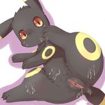  anus blush butt canine cold_yellowtail confusion cum cum_in_ass cum_in_mouth cum_in_pussy cum_inside cum_leaking cum_on_butt cum_on_face cum_on_pussy digital_media_(artwork) eeveelution female feral looking_at_viewer lying mammal nintendo pok&eacute;mon solo solo_focus spread_legs spreading umbreon video_games 