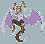  aerodactyl anthro clothed clothing gijinka half-dressed male nintendo pok&eacute;mon reptile scalie topless video_games wings 