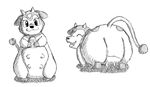  ambiguous_gender bovine butt cattle cute happy mammal milk miltank nintendo pok&eacute;mon pose sketch smile solo video_games wafflefox 