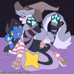 1:1 ambiguous_species anal anal_penetration animal_genitalia animal_penis anthro anus backsack balls biped black_body black_fur black_nose blue_body blue_fur bodily_fluids butt clenched_teeth clothing countershade_face countershade_tail countershading cum cum_in_ass cum_inside cum_splatter digitigrade duo erection eyebrows feline_genitalia feline_penis from_front_position fuf fur generation_4_pokemon genital_fluids genitals green_eyes grey_body grey_fur hat head_tuft headgear headwear heart_symbol hi_res interspecies legwear looking_pleasured lying male male/male male_penetrated male_penetrating male_penetrating_male missionary_position multicolored_body nintendo on_back open_mouth pattern_clothing pattern_legwear pattern_stockings pawpads penetration penile penile_penetration penile_spines penis penis_in_ass pokemon pokemon_(species) sex shinx sleeves stockings striped_clothing striped_legwear striped_stockings stripes tail teeth thigh_highs tongue tuft two_tone_body white_body white_countershading white_fur witch_hat