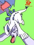  aerodactyl ambiguous_gender anal anal_penetration anus digital_media_(artwork) duo eyes_closed gipbandit green_background legendary_pok&eacute;mon lugia male nintendo open_mouth penetration penis plain_background pok&eacute;mon sex tapering_penis video_games 