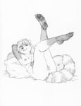  anthro anus breasts female mammal monochrome nude pinup pose pussy raccoon raised_leg sketch solo thetiedtigress 