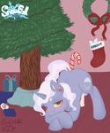  anal balls blush candy_cane christmas ear_piercing equine feral gift holidays horn legwear male mammal my_little_pony penis piercing pixelflutter pokey_pierce_(mlp) red_note snowfall solo stockings unicorn wreath 