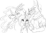  2014 ahuizotl ahuizotl_(mlp) changeling discord_(mlp) equine female feral friendship_is_magic group horn male mammal my_little_pony nightmare_moon_(mlp) queen_chrysalis_(mlp) smile unicorn zev 