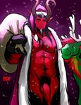  abs anthro bgn body_hair cervine chest_hair christmas demon duo facial_hair hairy holidays horn male mammal muscles nipples penis pubes reindeer uncut 