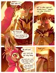  2014 anthro clothing comic dialogue duo elephant english_text eyewear female floraverse flower horn jewelry kemono key male mammal monocle naga plant purplekecleon quillion_(floraverse) reptile scalie snake text thistle_(floraverse) 