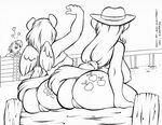  &lt;3 anthro applejack_(mlp) big_breasts big_butt big_macintosh_(mlp) breasts butt cowboy derpy_hooves_(mlp) duo_focus equine female friendship_is_magic group horse male mammal max_blackrabbit my_little_pony nipples nude pegasus pony pussy side_boob sketch wings 