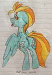  2014 anus butt dock equine female feral friendship_is_magic grayflower lightning_dust_(mlp) looking_back mammal my_little_pony open_mouth pegasus puffy_anus pussy solo tongue tongue_out wings 