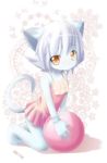  animal_ears b0rn_t0_die ball cat cat_ears cat_tail chibi chicle cute dress feline female mammal solo 