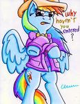  clothing cutie_mark equine female feral friendship_is_magic hair hat mammal my_little_pony pegasus rainbow_dash_(mlp) solo suit the1king willy_wonka wings 