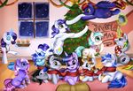  2014 christmas coco_pommel_(mlp) earth_pony equine fan_character female feral food friendship_is_magic group holidays horn horse male mammal my_little_pony pegasus pony pridark rarity_(mlp) twilight_sparkle_(mlp) unicorn winged_unicorn wings 