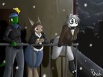  anthro bear female group hare lagomorph lizard mammal panda plaga reptile scalie snow 