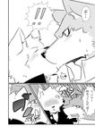  blush canine comic dog drugged gay japanese_text kenn kissing male mammal size_difference text translated 