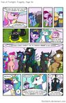  2014 angry applejack_(mlp) blue_fur blue_hair bow changeling comic crown digital_media_(artwork) donzatch english_text equine female friendship_is_magic fur grass grey_fur group hair horn horse male mammal my_little_pony orange_fur pink_eyes pink_fur pony princess princess_cadance_(mlp) princess_celestia_(mlp) purple_eyes purple_fur purple_hair queen_chrysalis_(mlp) rarity_(mlp) rock royalty sharp_teeth teeth text twilight_sparkle_(mlp) unicorn white_fur winged_unicorn wings 