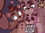  &lt;3 animatronic anthro bow_tie five_nights_at_freddy&#039;s five_nights_at_freddy&#039;s_2 freddy_(fnaf) golden_freddy_(fnaf) group hat jeremy_fitzgerald machine male mechanical robot selfie smile sweat toy_freddy_(fnaf) 