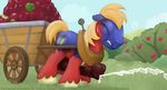  big_macintosh_(mlp) cum dhey friendship_is_magic hyper male my_little_pony penis smudge_proof solo sweat transformation 