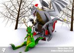  2011 3d cgi christmas claws dracorex dragon duo greldon happy hat holidays male rangarig rangarig_rex santa_hat scalie smile tiny_wings 