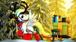  2014 3d christmas derpy_hooves_(mlp) equine female feral friendship_is_magic holidays mammal my_little_pony mynokiarules pegasus snow solo wings 