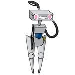  alpha_channel daisyhead female machine mechanical not_furry personification pink_eyes power_cord robot smile solo vacuum_cleaner wide_hips 