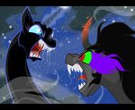 2014 angry duo equine eye_contact female feral friendship_is_magic horn king_sombra_(mlp) male mammal mickeymonster my_little_pony nightmare_moon_(mlp) teeth unicorn winged_unicorn wings 