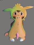  007delta blush brown_fur buckteeth chespin erection feral front_view fur looking_at_viewer male nintendo penis plain_background pok&eacute;mon precum presenting shy solo tapering_penis video_games 