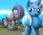  2014 anal anal_insertion anal_penetration blue_fur bound cutie_mark cyan_eyes duo earth_pony equine female feral friendship_is_magic fur glowing grass grey_fur hair horn horse insertion lesbian magic mammal maud_pie_(mlp) moonlitbrush_(artist) my_little_pony open_mouth outside penetration pony purple_eyes purple_hair pussy raised_tail rock rope trixie_(mlp) two_tone_hair unicorn 