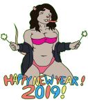  2018 5_fingers absurd_res alpha_channel anthro belly big_breasts bilabee bilabee_(character) biped black_hair breasts cleavage clothed clothing crossgender digital_media_(artwork) eyebrows eyelashes female hair hi_res holidays mammal navel new_year panties rat rodent simple_background slightly_chubby smile solo standing thick_thighs transparent_background underwear wide_hips 