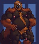  anthro bear belly chisuun male mammal muscles nude penis pinup pose solo uncut 