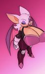  bat big_breasts bigdad blue_eyes breasts cleavage clothed clothing digital_media_(artwork) eyeshadow female huge_breasts hyper hyper_breasts lips looking_at_viewer makeup mammal rouge_the_bat sega solo sonic_(series) 