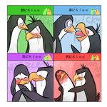  avian bird blush cute duo gay kissing kowalski male modestgliscor penguin rico saliva the_penguins_of_madagascar 