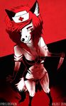  2014 anthro black_nose blood bottomless canine chest_tuft claws clothed clothing female fox fur hair half-dressed knife looking_at_viewer mammal nurse nurse_uniform red_eyes red_hair slit_pupils solo tuft vyriss vyrissthevixen 