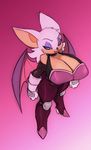  bat big_breasts bigdad blue_eyes breasts cleavage clothed clothing digital_media_(artwork) eyeshadow female huge_breasts lips looking_at_viewer makeup mammal rouge_the_bat sega solo sonic_(series) 