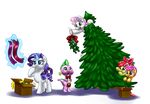  2014 apple_bloom_(mlp) blue_eyes blush bow_tie box christmas christmas_tree cutie_mark_crusaders_(mlp) dragon earth_pony equine fangs female feral friendship_is_magic fur green_eyes group hair holidays horn horse magic male mammal mistletoe my_little_pony open_mouth orange_eyes orange_fur ornaments pia-sama pink_hair plain_background plant pony pouting purple_eyes purple_hair purple_scales rarity_(mlp) red_hair scarf scootaloo_(mlp) spike_(mlp) sweetie_belle_(mlp) telekinesis tree two_tone_hair unicorn white_background white_fur yellow_fur 