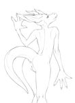  anthro anus butt dragon female horn indexer nude pussy solo 