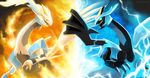  ambiguous_gender arkeis-pokemon black_kyurem duo nintendo pok&eacute;mon video_games white_kyurem 