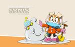  ambiguous_gender anthro cheese_the_chao cream_the_rabbit duo female official_art sega shovel snowman sonic_(series) sonic_channel wallpaper 