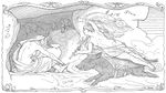  barefoot bat black_and_white boar breasts canine female feral freyja fur group hair hildisv&iacute;ni human hyndla long_hair lorenz_fr&oslash;lich mammal monochrome mythology nipples norse_mythology nude pen_(artwork) porcine riding scepter side_boob sitting traditional_media_(artwork) wolf 