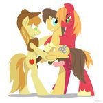  animal_genitalia big_macintosh_(mlp) braeburn_(mlp) caramel_(mlp) cyan_eyes earth_pony equine erection friendship_is_magic gay green_eyes group half-closed_eyes hat horse horsecock hoverrover incest male mammal my_little_pony nude open_mouth penis plain_background pony white_background 