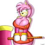  2014 amy_rose anthro big_breasts breasts cleavage clothed clothing female hedgehog huge_breasts mammal sega solo sonic_(series) supersonicrulaa 