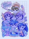  >_< 2girls 4boys :3 :o absurdres animal_ears antenna_hair aubrey_(headspace)_(omori) aubrey_(omori) banknote basil_(headspace)_(omori) basil_(omori) black_bow black_bowtie black_eyes black_hair bow bowtie bright_pupils brother_and_sister brothers cat_ears closed_eyes closed_mouth collared_shirt colored_skin dollar_bill english_text fake_animal_ears flower flower_wreath food frying_pan green_hair grin hair_behind_ear hair_bow hairband head_wreath hero_(headspace)_(omori) hero_(omori) highres holding holding_frying_pan holding_knife holding_pencil holding_rolling_pin holding_tongs kel_(headspace)_(omori) kel_(omori) knife long_hair long_sleeves looking_at_viewer mari_(headspace)_(omori) mari_(omori) milkymilkyshark money multiple_boys multiple_girls neckerchief official_alternate_costume omori omori_(omori) one_eye_closed open_mouth parted_lips pencil pet_rock pink_bow purple_eyes purple_hair red_neckerchief rolling_pin shirt short_hair short_sleeves siblings smile speech_bubble steak sweatdrop teeth tongs white_pupils white_shirt white_skin 