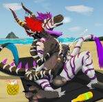  absurd_res animal_genitalia animal_penis anthro avian balls big_balls bird bite blood bodily_fluids cum cum_on_feet cybernetics cyborg dinosaur duo equine_genitalia equine_penis feathered_dinosaur feathered_scalie feathers feet flared_penis foot_fetish foot_focus foot_play footjob footjob_from_behind genital_fluids genitals hi_res jewelry machine male male/male musky_balls musky_penis nytristheraptor penis prehistoric_species questionable_consent reptile scalie scrux_(character) sex stripes 