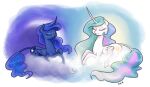 2016 back_wings blue_body blue_fur blue_hair cloud cutie_mark dated duo equid equine eyes_closed feathered_wings feathers female feral fetlocks friendship_is_magic fur hair hasbro horn king-kakapo long_horn long_tail lying mammal multicolored_hair my_little_pony mythological_creature mythological_equine mythology on_cloud on_front princess_celestia_(mlp) princess_luna_(mlp) rainbow_hair sibling_(lore) sister_(lore) sisters_(lore) smile sparkles sparkling_hair tail white_body white_fur winged_unicorn wings