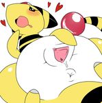  2014 ampharos anus blush butt female feral looking_at_viewer lying mammal nintendo nude open_mouth plain_background pok&eacute;mon pussy pussy_juice saliva solo spread_legs spreading tongue video_games white_background ɯ(_&ndash;_&ndash;_)ɯ 