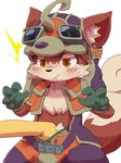  annoyed anthro blush cane_(character) clothing dagasi disembodied_hand duo embarrassed fairy_musketeers gloves grope hand_in_pants headgear kemono male open_mouth pants randagio solo_focus sweat tears vest 