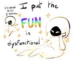 2025 biped black_body empty_eyes english_description english_text female fernshawart hi_res hollow_knight:_silksong hollow_knight_(franchise) humanoid humor lace_(hollow_knight:_silksong) meme mouthless multiple_images not_furry simple_background sitting solo sparkles sparkling_eyes team_cherry text white_background white_body white_eyes