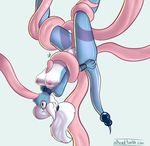  anthro areola atherol breasts collar dragon dragonair female hair nintendo nipples penetration plain_background pok&eacute;mon pussy solo tentacles vaginal vaginal_penetration video_games white_hair 