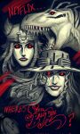  2boys cowboy_hat diego_brando dinosaur goggles goggles_on_headwear grills gyro_zeppeli hat heart_ornament highres horse_print horseshoe horseshoe_hat_ornament horseshoe_ornament johnny_joestar jojo_no_kimyou_na_bouken king_von_stare_(meme) meme multiple_boys netflix scary_monsters_(stand) sharingan solodimelc spurs steel_ball_run 