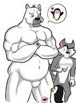  &lt;3 abs agent_classified anthro arctic_wolf bear blush canine character_from_animated_feature_film corporal_the_polar_bear crotch_tuft device dreamworks madagascar male mammal north_wind overweight polar_bear source_request the_penguins_of_madagascar unknown_artist wolf 