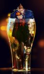  1boy bara boots brown_hair cape crossed_legs cup darkstalkers demitri_maximoff drink drinking_glass flower formal_clothes full_body glass grin highres holding holding_flower ice iced_tea in_container in_cup long_island_ice_tea looking_at_viewer male_focus mature_male muscular muscular_male oversized_object pants pectorals protected_link red_eyes red_flower red_rose reflection rose rozavamp shirt short_hair sideburns smile solo spiked_hair vampire water wine_glass 